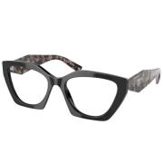 Sorte Acetatbriller med Uregelmæssig Form