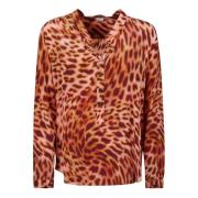 Cheetah Print Silk CDC Skjorte