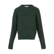 Stilfuld Rund Hals Strik Pullover