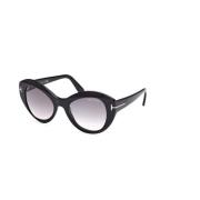 Sorte solbriller med gradient røgfarvede linser