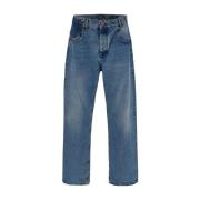 Kantet Kontrast-Effekt Jeans