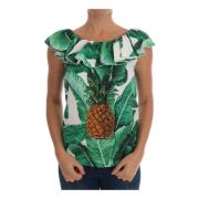 Tropisk Paillet Bluse T-shirt