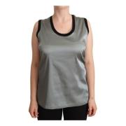 Sølv Ærmeløs Tank Top