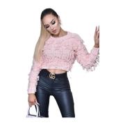 Poppy Tassle Strikket Jumper Top - kvinder