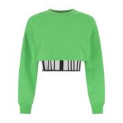Græsgrøn Bomuldssweatshirt