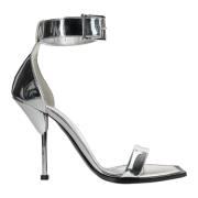Sølv Hæl Sandaler til Moderne Kvinder