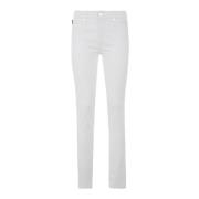 Hvid Bomuld Jeans Bukser til Kvinder