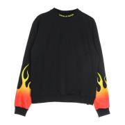 Rød Shaded Flames Crewneck Sweatshirt