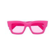 Rosa firkantet solbriller