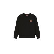 Sort Streetwear Sweatshirt med Vintage Touch