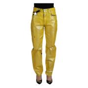 Gule Leopard Straight Denim Jeans