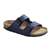 Blå Flade Sandaler med Justerbare Stropper