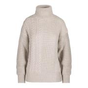 Kabelstrikket rullekrave sweater