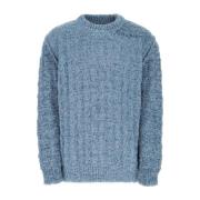 Lysblå bouclé oversize sweater
