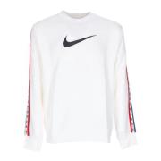 Fleece Crewneck Sweatshirt White/Red/Black