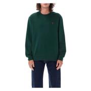 Mørkegrøn Crewneck Sweatshirt til Mænd