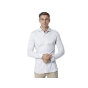 Hvidt firkantet mønster Luxury Line skjorte