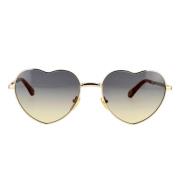 Foldbare solbriller med hjerteformet stel og biologiskedbrydelige grad...