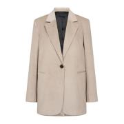 Elegant Plaza Sand Blazer