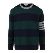 Stribet Uld Rugby Pullover