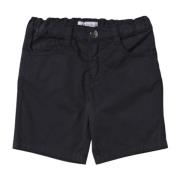 Blå børne Bermuda shorts med elastisk talje