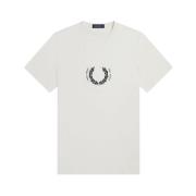 Cirkel Branding T-Shirt med Laurel Broderi