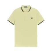 Slim Fit Twin Tipped Polo i Wax Yellow Navy Black
