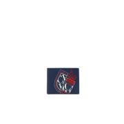 Marineblå Læderpung med CH Logo