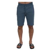 Blå Bomuld Bermuda Casual Shorts