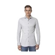 Hvid Houndstooth Luxury Line Skjorte