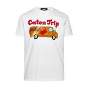 Grafisk Print Caten Trip T-Shirt