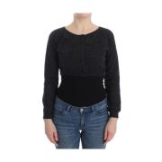 Mørkegrå Cropped Sweater