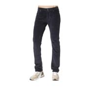 Marineblå Corduroy Jeans, Model Nick, Slim Fit