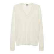 Cashair V Neck Jumper - Ivory