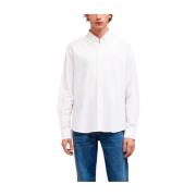Hvid Bomuld Oxford Button-Down Skjorte
