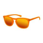 Herre solbriller i orange med spejlede linser