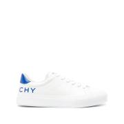 Hvide Sneakers med Blå/Hvid Logo Print