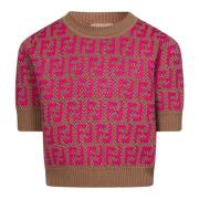 Brun Logo Sweater til Piger