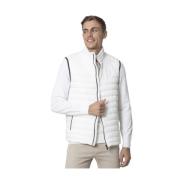 Hvid quiltet ærmeløs jakke