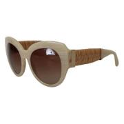 Beige Acetate Brown Lenses Solbriller