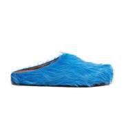 Blå Læder Slip-On Sandaler
