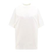 Hvid Ribbet T-Shirt