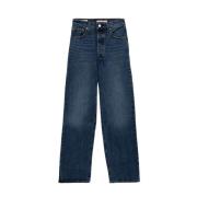 Højtaljede Straight Leg Jeans