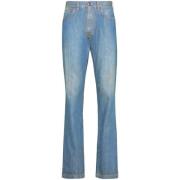 Blå Jeans med Let Beskidt Effekt