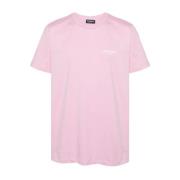 Pink Logo Print T-shirts og Polos