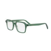 Grønne briller med firkantet stel