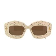 Glamourøse Cat-Eye Solbriller med Strass