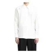 Hvid Silke Harness Skjorte