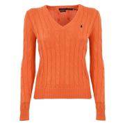 Orange Striktrøje til Kvinder