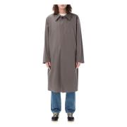 Taupe Bomuld Twill Trenchcoat